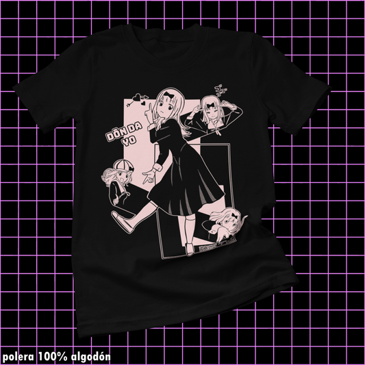 Polera negra de Kaguya-sama: Love Is War con Chika Fujiwara