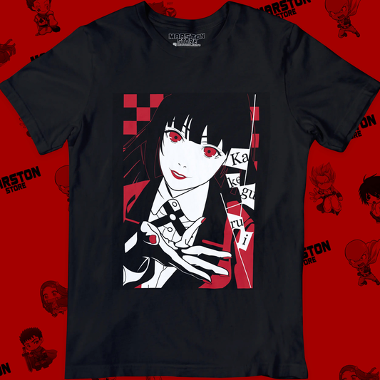 Polera negra de Kakegurui con Yumeko Jabami