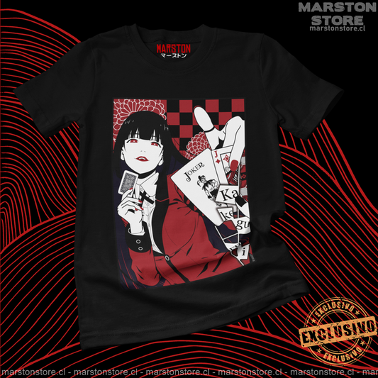 Polera negra de Kakegurui con Yumeko Jabami