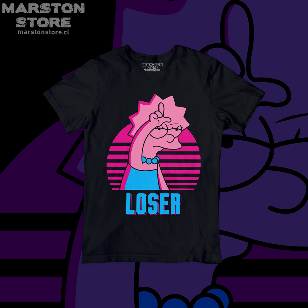 Polera negra de Los Simpson