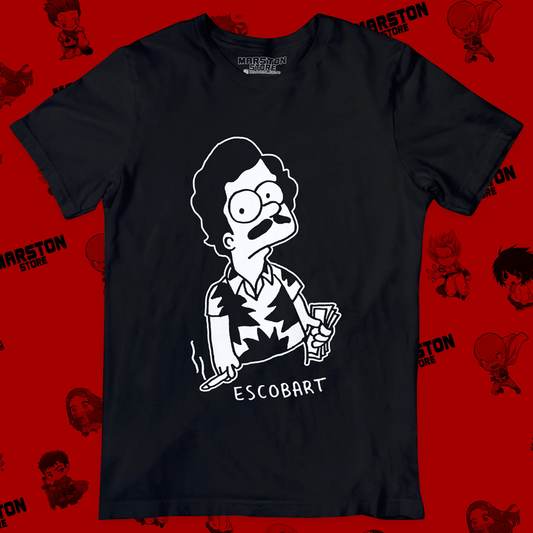 Polera negra de Los Simpson con diseño Escobart