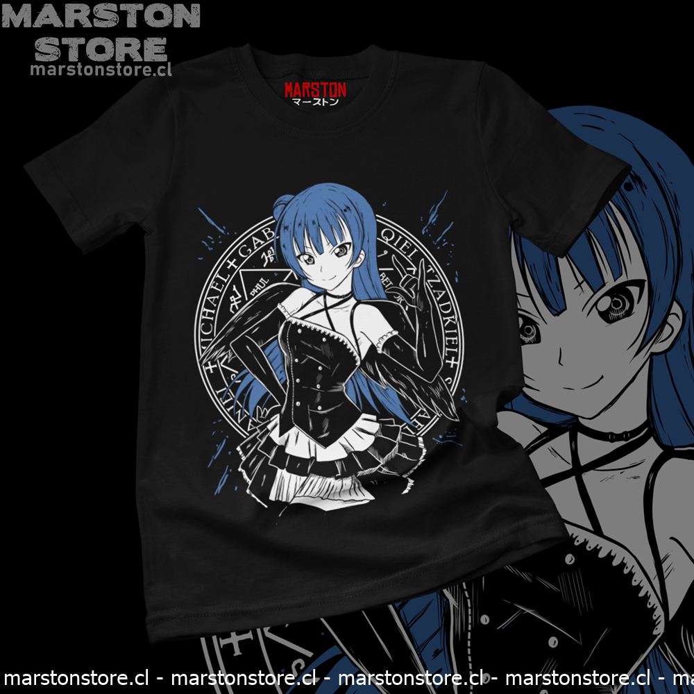 Polera negra de Love Live! School Idol Project con Yoshiko Tsushima (Yohane)