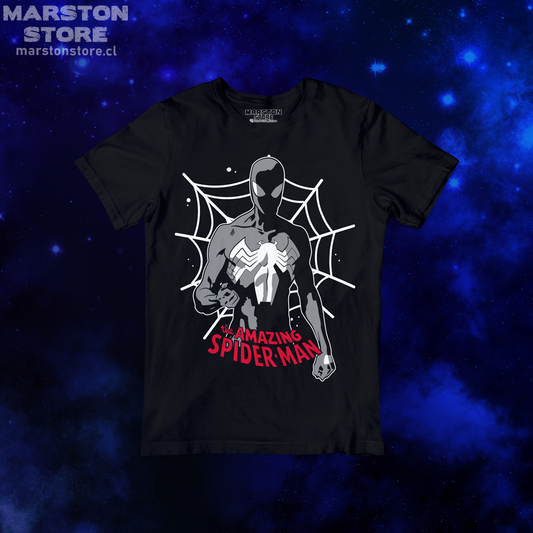 Polera negra Marvel con Spider-Man