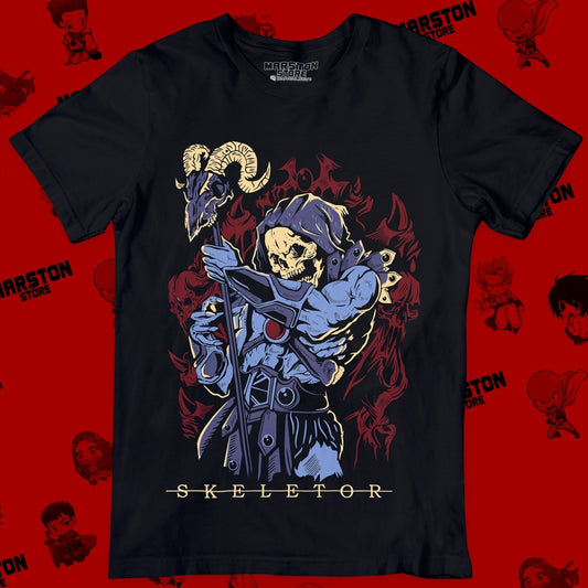 Polera negra de Masters of the Universe con Skeletor