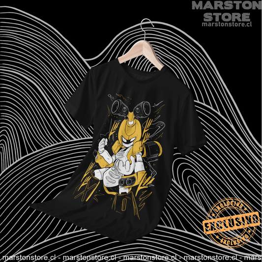 Polera negra de Medabots con Metabee
