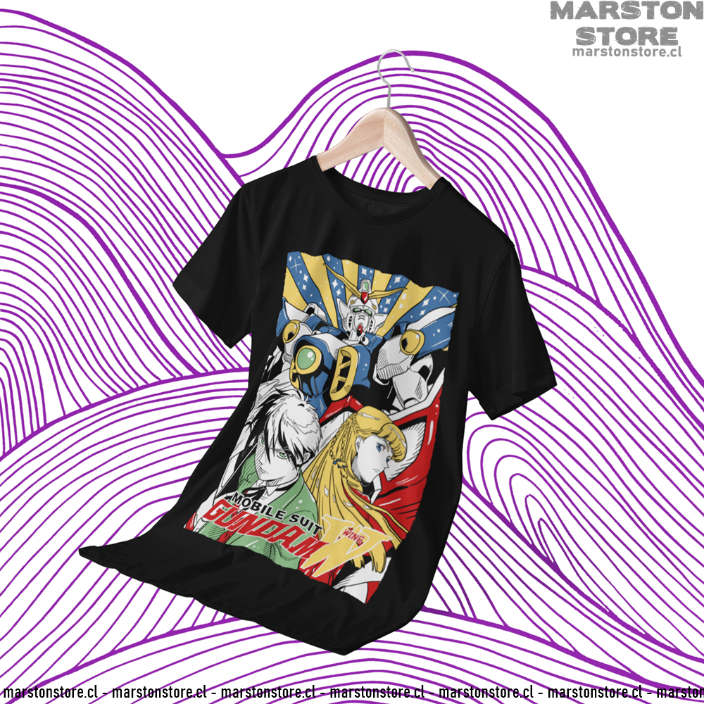 Polera negra de Mobile Suit Gundam
