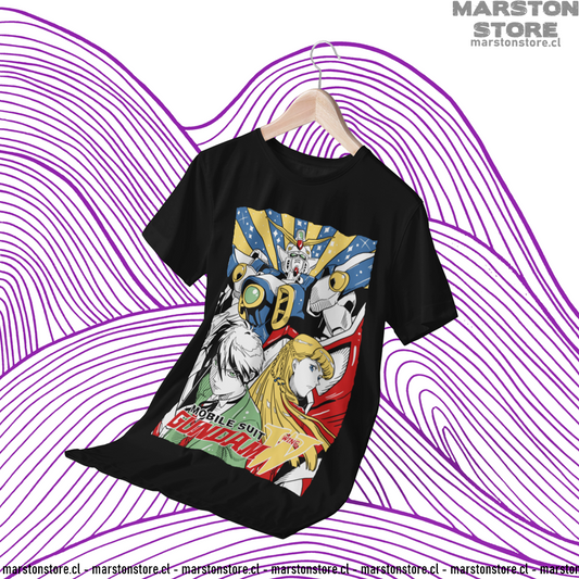 Polera negra de Mobile Suit Gundam