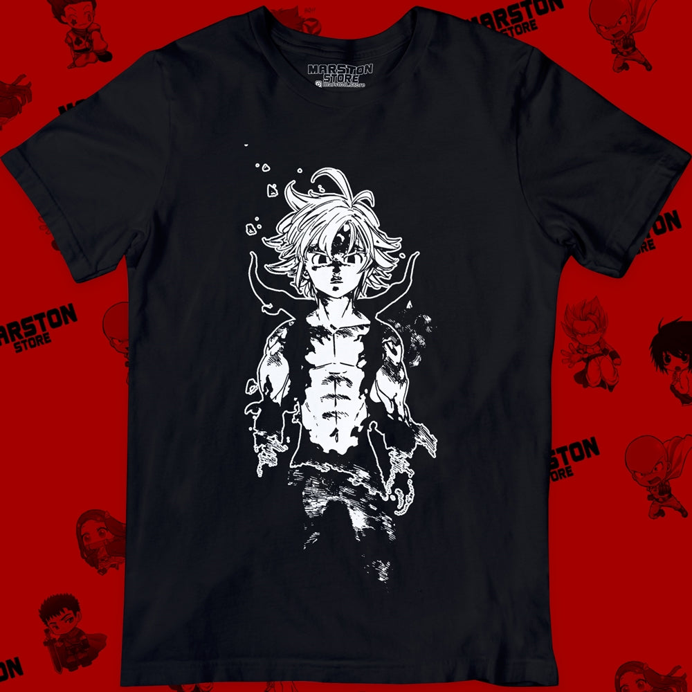 Polera negra de Nanatsu no Taizai con Meliodas