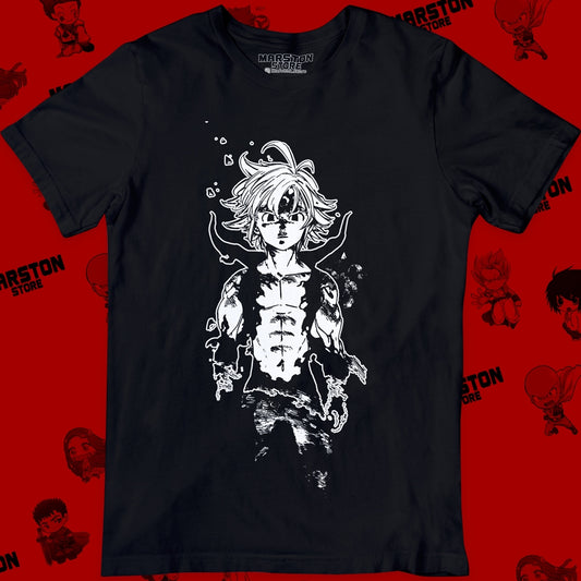 Polera negra de Nanatsu no Taizai con Meliodas