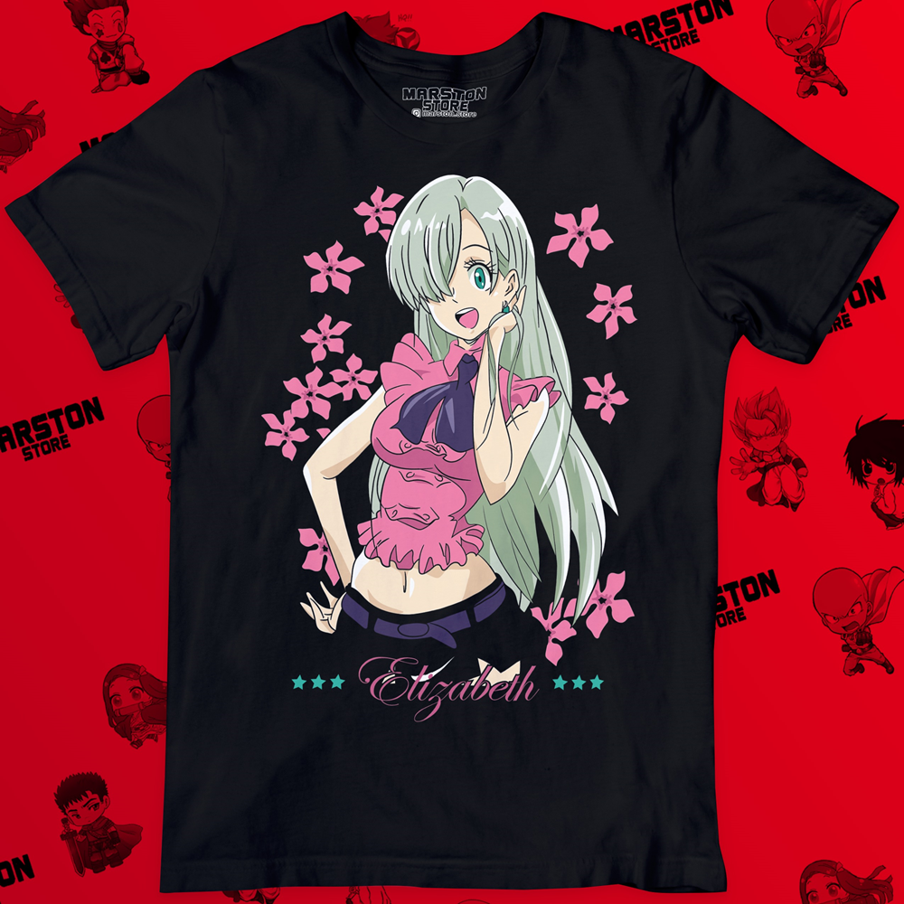Polera negra de Nanatsu no Taizai (The Seven Deadly Sins) con Elizabeth Liones