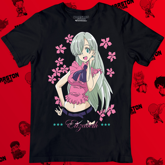 Polera negra de Nanatsu no Taizai (The Seven Deadly Sins) con Elizabeth Liones