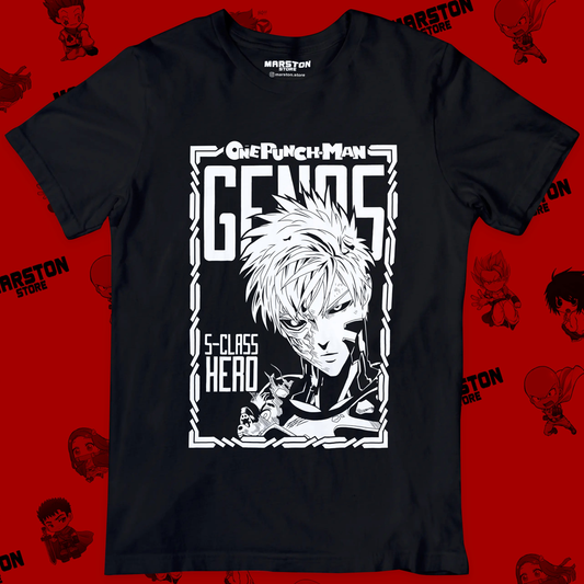 Polera negra de One Punch Man