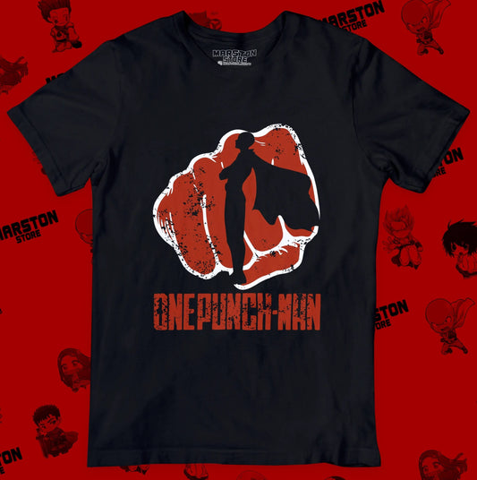Polera negra de One Punch Man