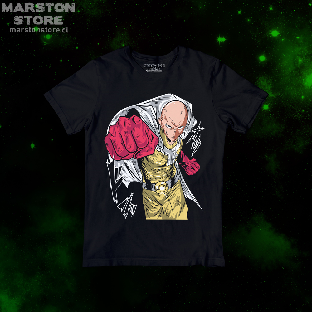 Polera negra de One Punch Man