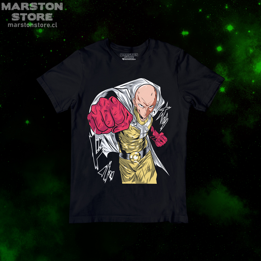 Polera negra de One Punch Man