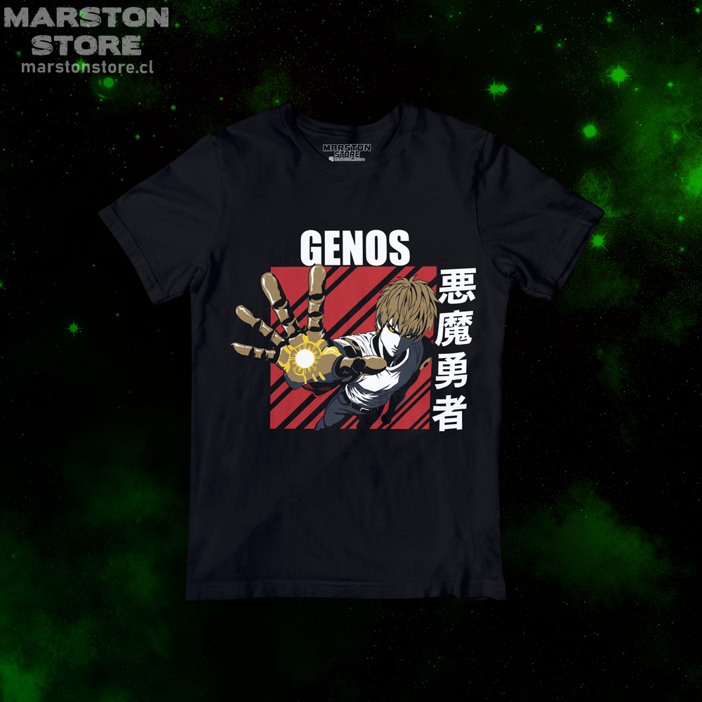Polera negra de One Punch Man