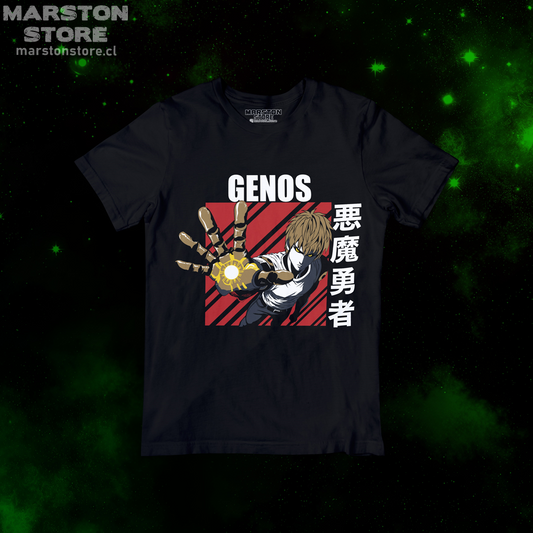 Polera negra de One Punch Man