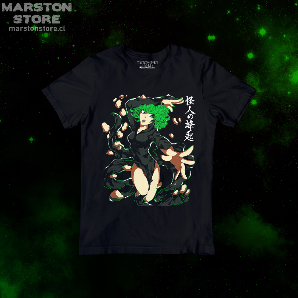 Polera negra de One Punch Man