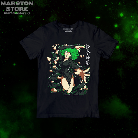 Polera negra de One Punch Man