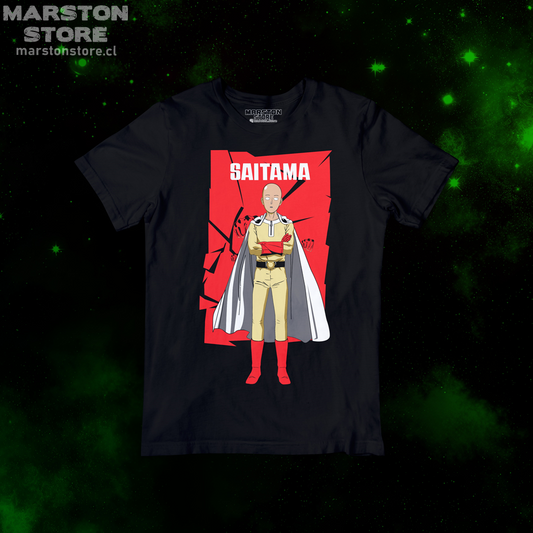 Polera negra de One Punch Man
