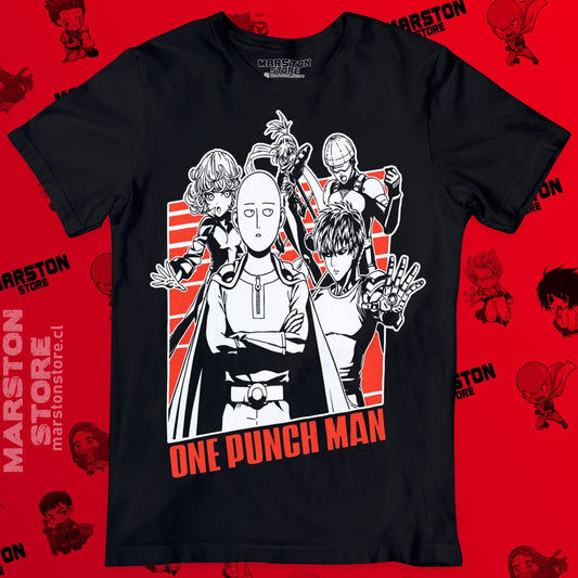 Polera negra de One Punch Man