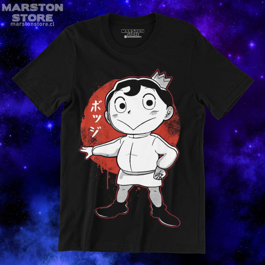 Polera negra de Ousama Ranking (Ranking of Kings) con Bojji