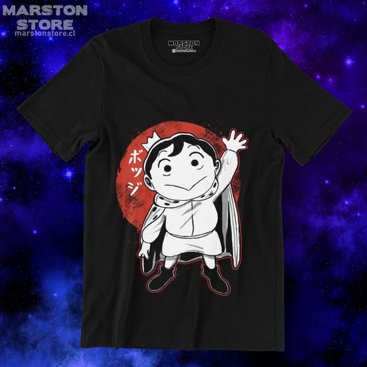Polera negra de Ousama Ranking (Ranking of Kings) con Bojji