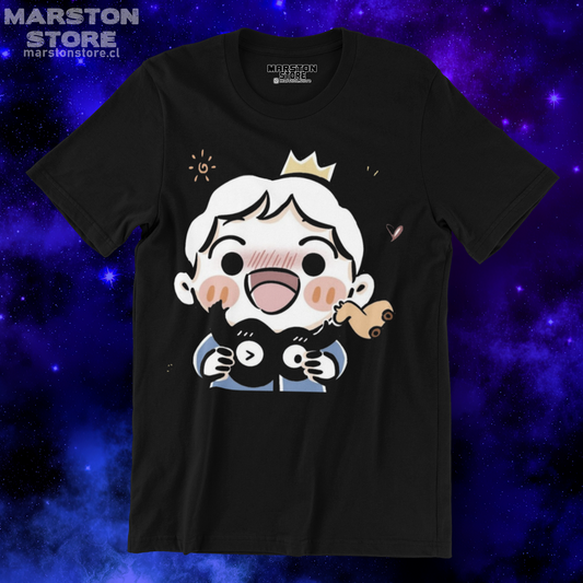 Polera negra de Ousama Ranking (Ranking of Kings) con Bojji