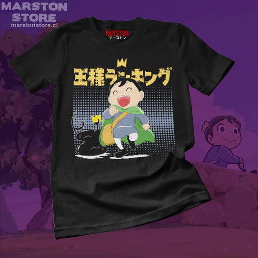 Polera negra de Ousama Ranking (Ranking of Kings) con Bojji