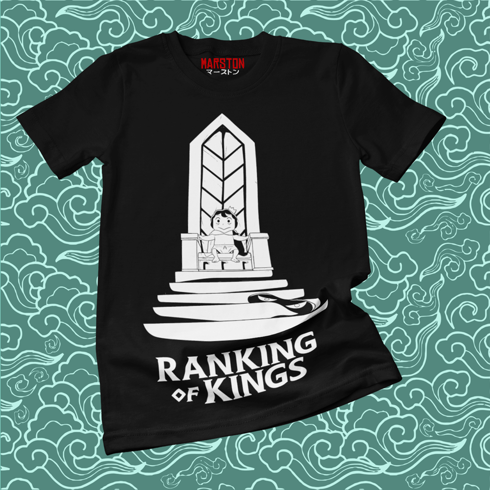 Polera negra de Ousama Ranking (Ranking of Kings) con Bojji