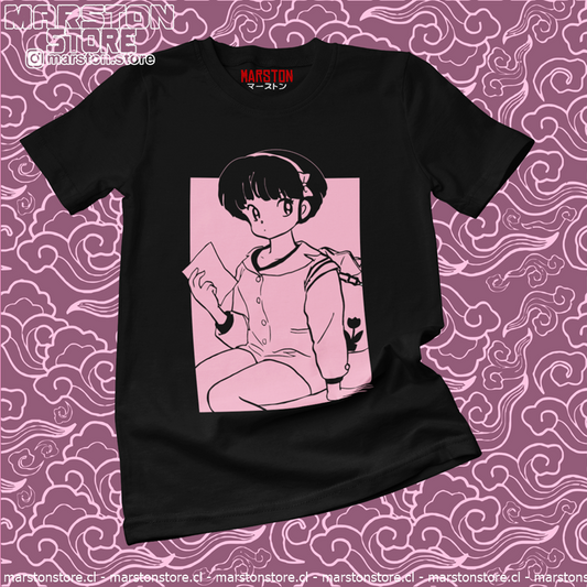 Polera negra de Ranma ½ con Akane Tendo