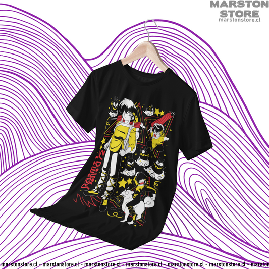 Polera negra de Ranma ½ con Ryoga Hibiki