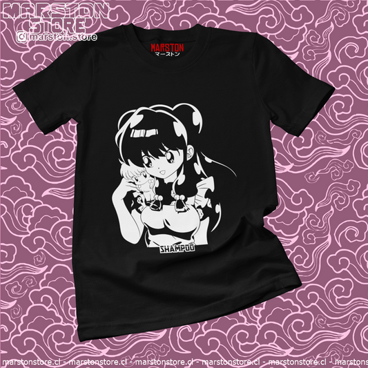 Polera negra de Ranma ½ con Shampoo