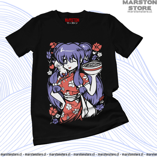 Polera negra de Ranma ½ con Shampoo