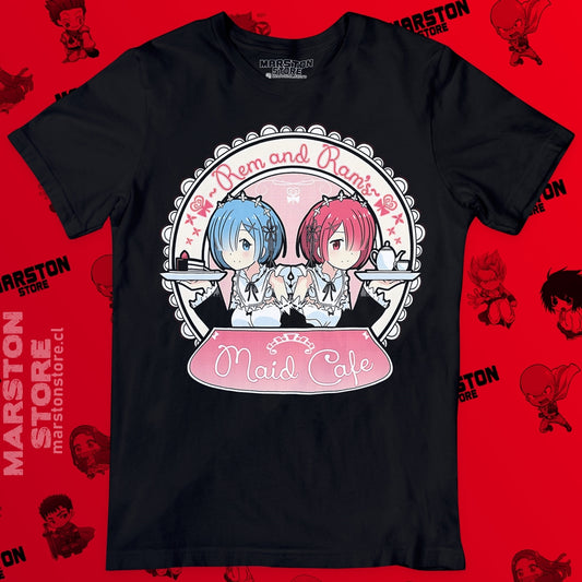 Polera negra de Re:Zero con Rem