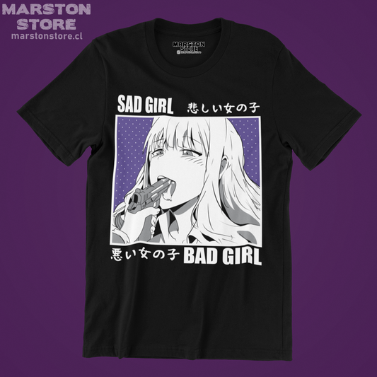 Polera negra Sad Girl Bad Girl