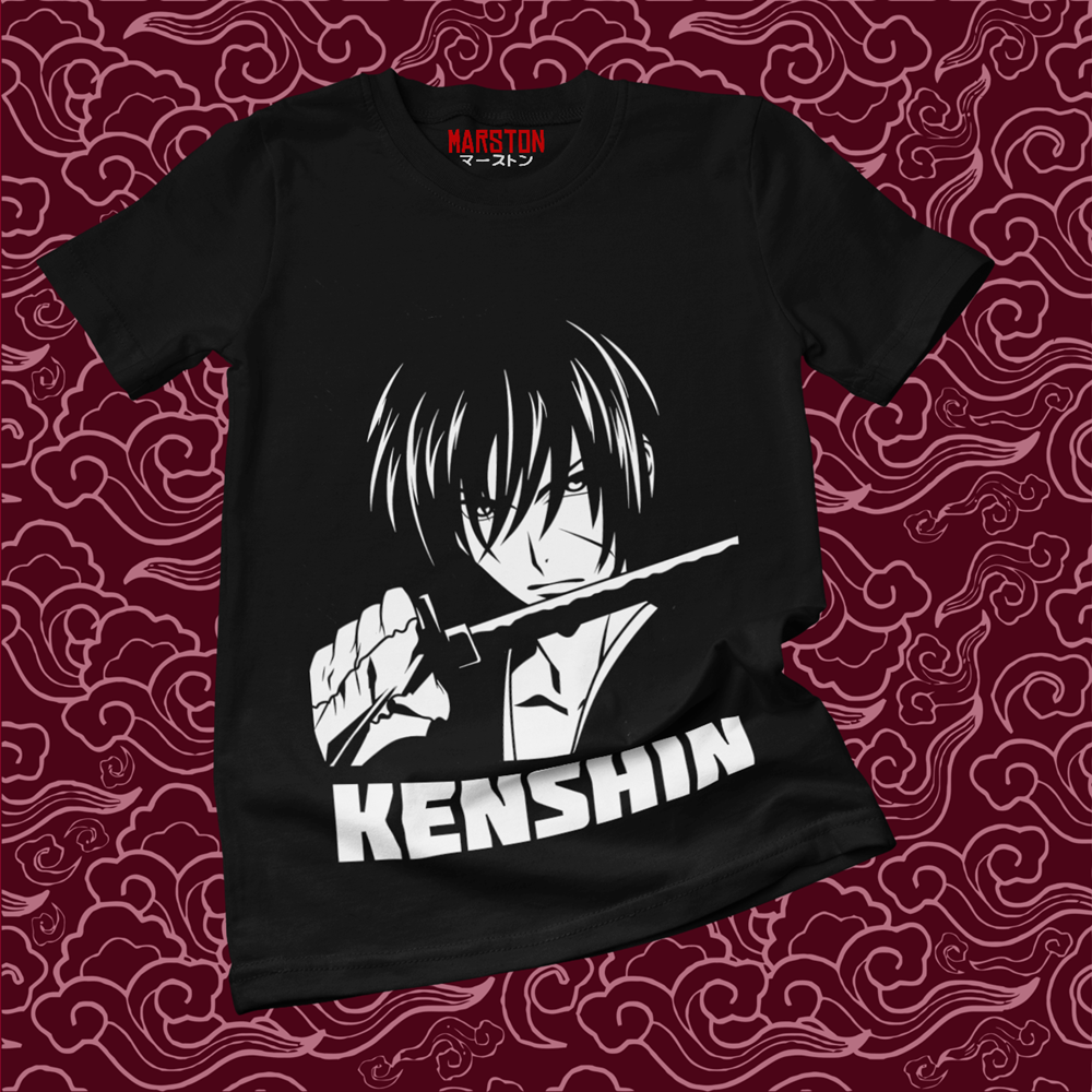 Polera negra de Samurai X (Rurouni Kenshin) con Kenshin Himura