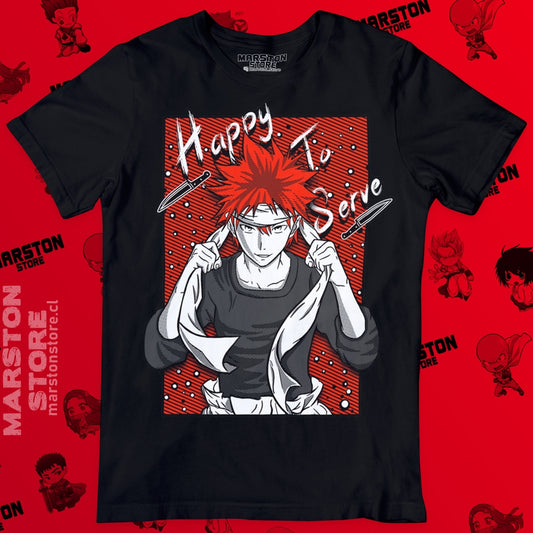 Polera negra de Shokugeki no Soma (Food Wars!)