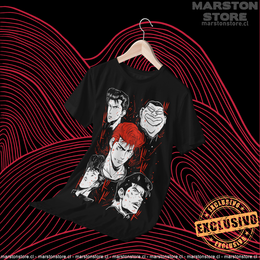 Polera negra de Slam Dunk con el Ejército de Sakuragi