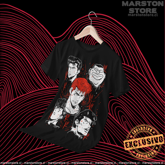 Polera negra de Slam Dunk con el Ejército de Sakuragi