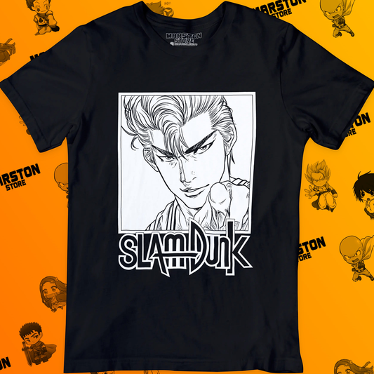 Polera negra de Slam Dunk con Hanamichi Sakuragi