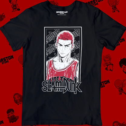 Polera negra de Slam Dunk con Hanamichi Sakuragi