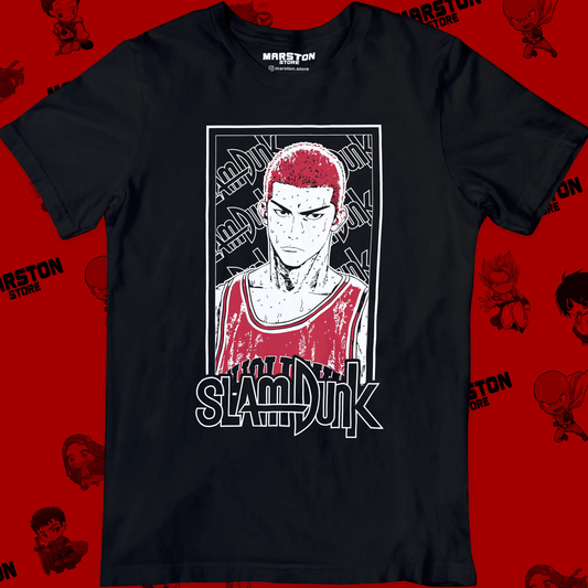 Polera negra de Slam Dunk con Hanamichi Sakuragi