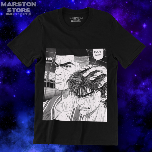 Polera negra de Slam Dunk con Hanamichi Sakuragi y Takenori Akagi