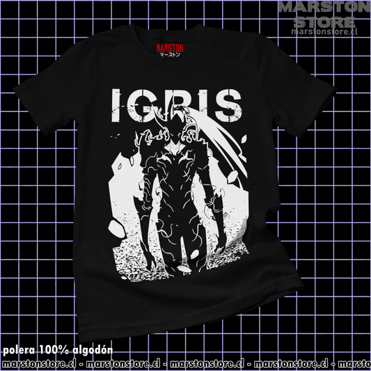 Polera negra de Solo Leveling con Igris