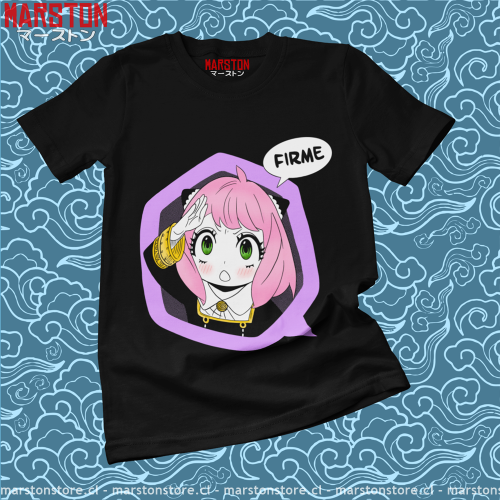 Polera negra de Spy x Family con Anya Forger