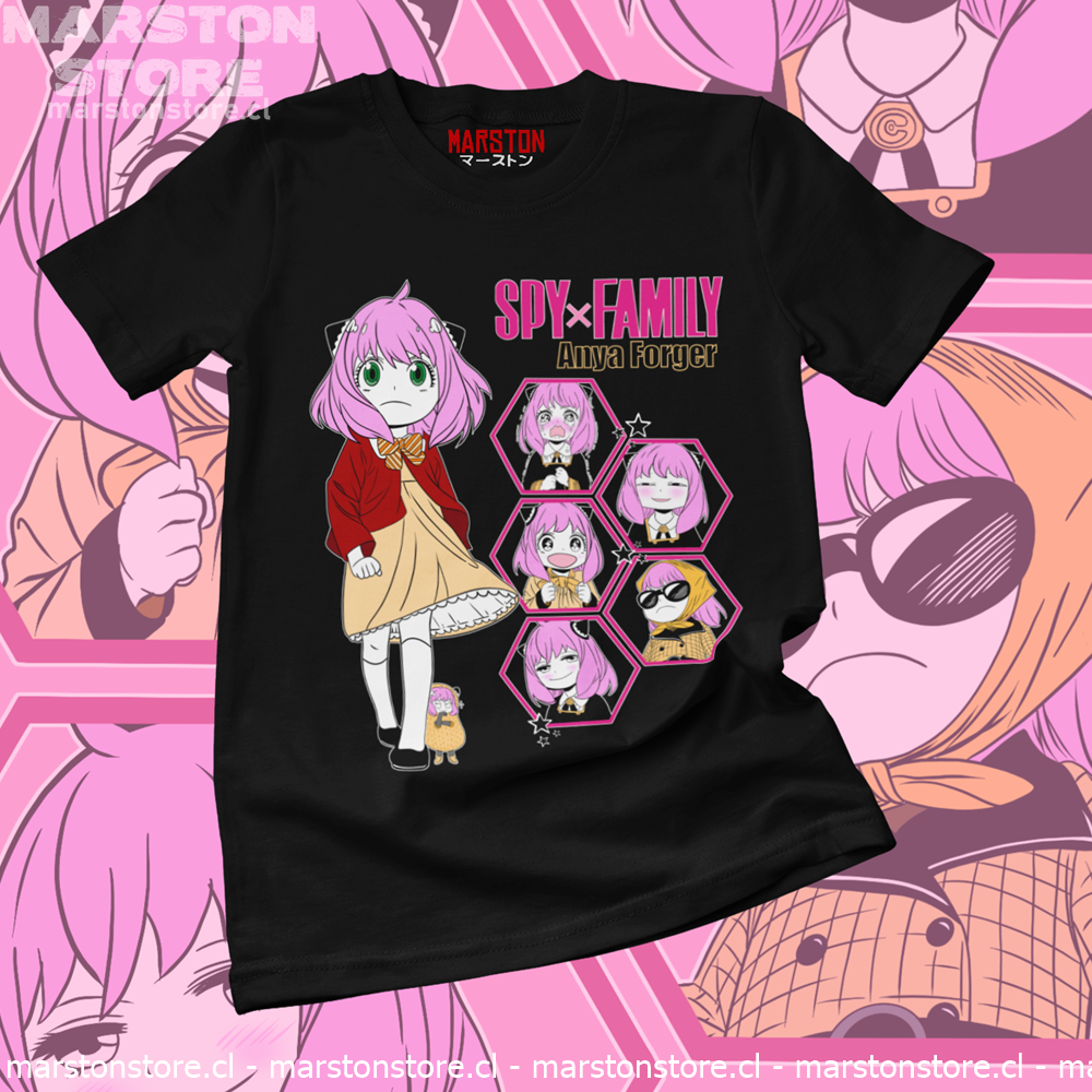 Polera negra de Spy x Family con Anya Forger