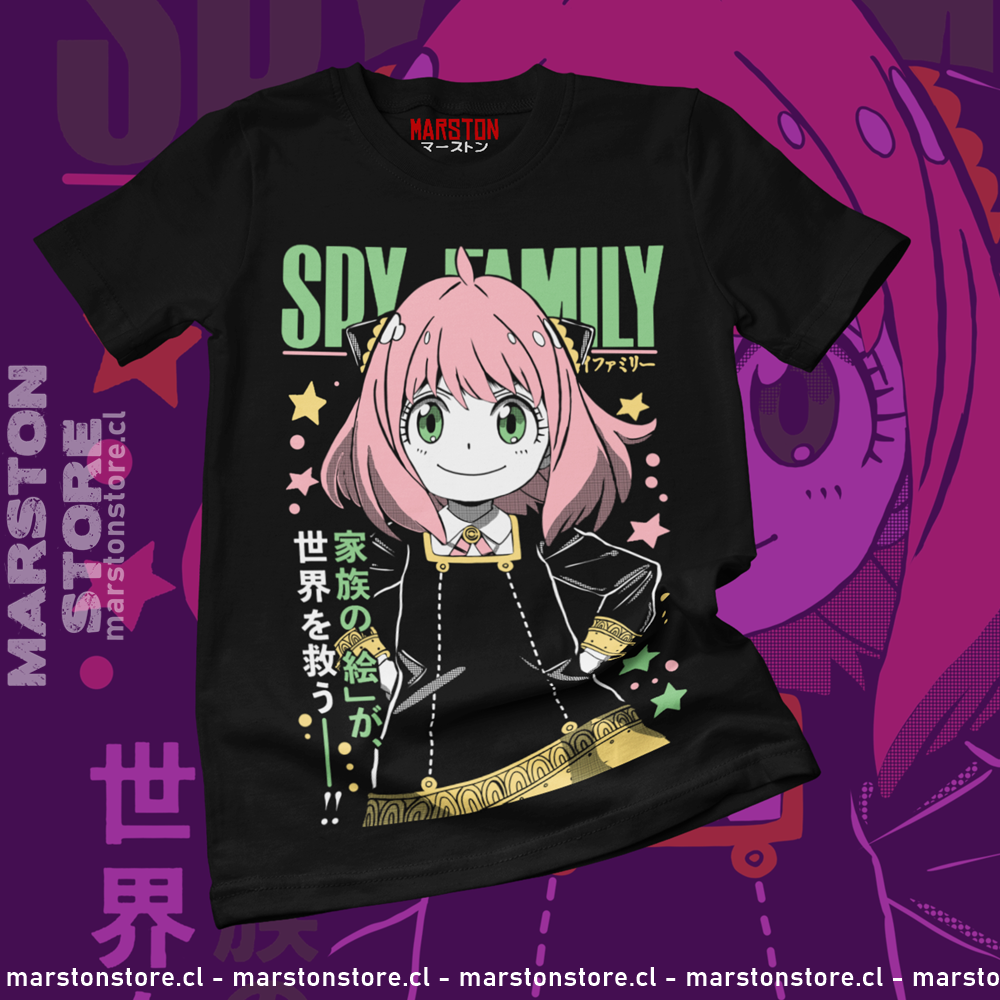 Polera negra de Spy x Family con Anya Forger