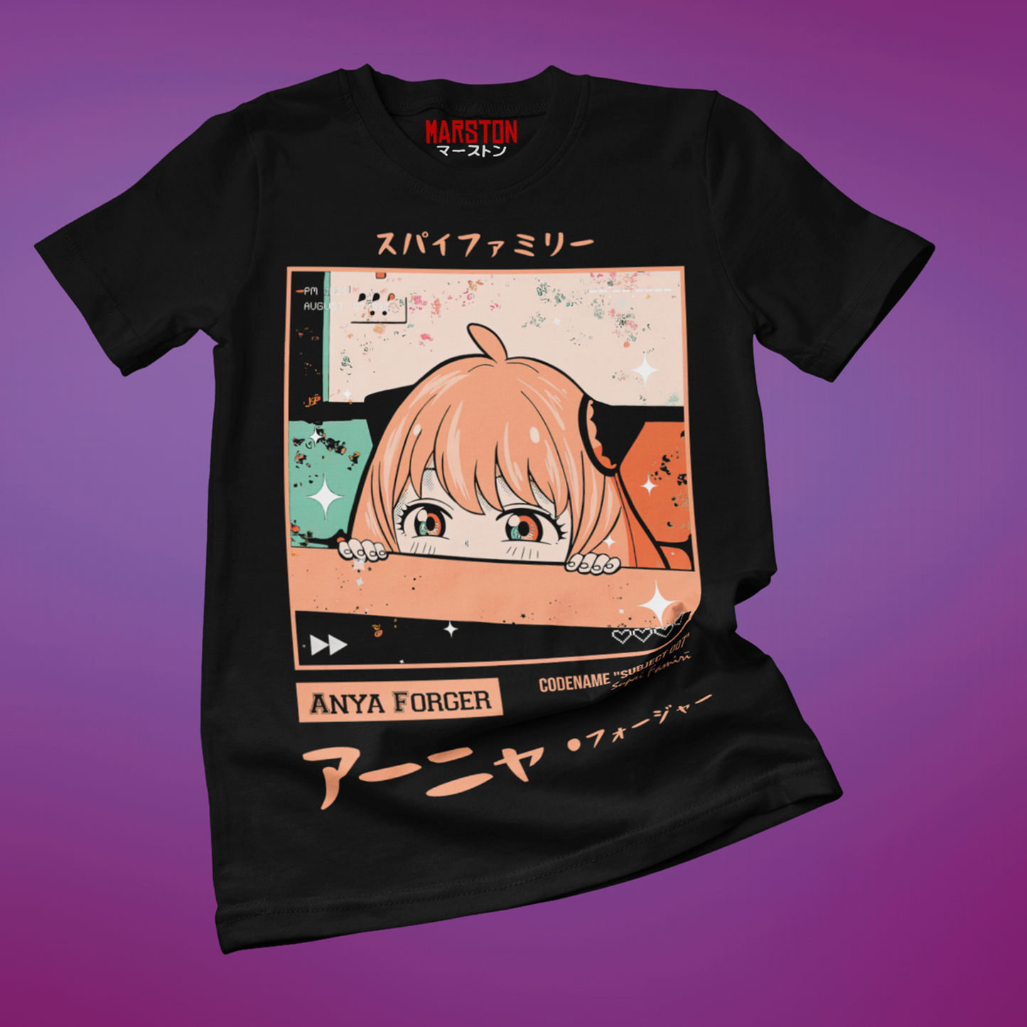 Polera negra de Spy x Family con Anya Forger