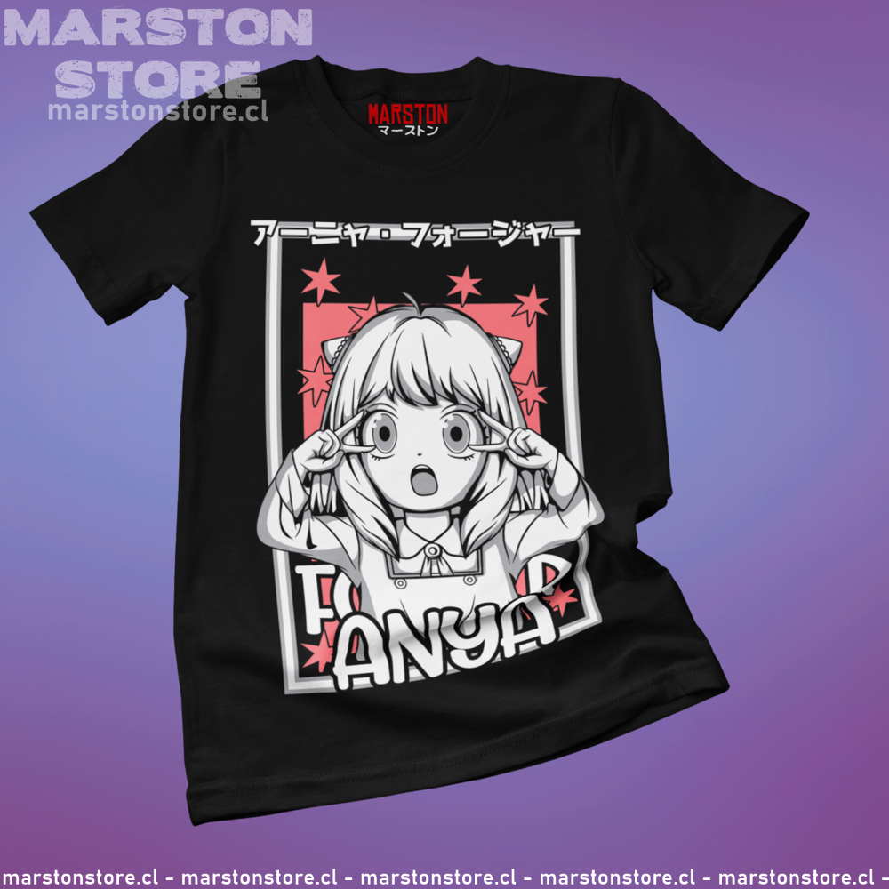 Polera negra de Spy x Family con Anya Forger
